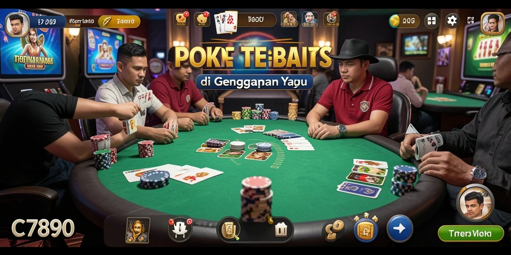 Tampilan gameplay C7890 dengan suasana poker yang seru.