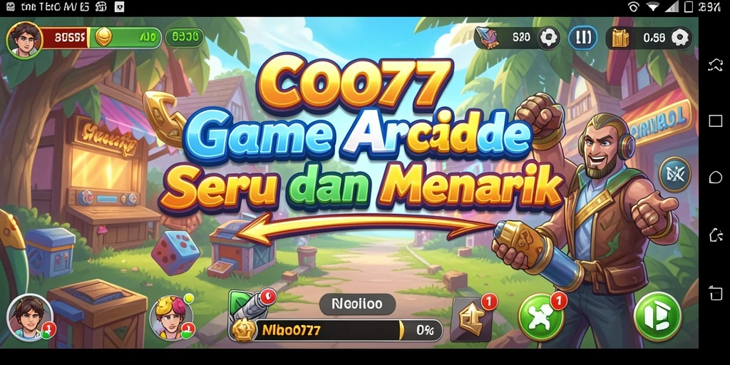 Screenshot gameplay COO77 menampilkan aksi arcade yang seru dan dinamis.