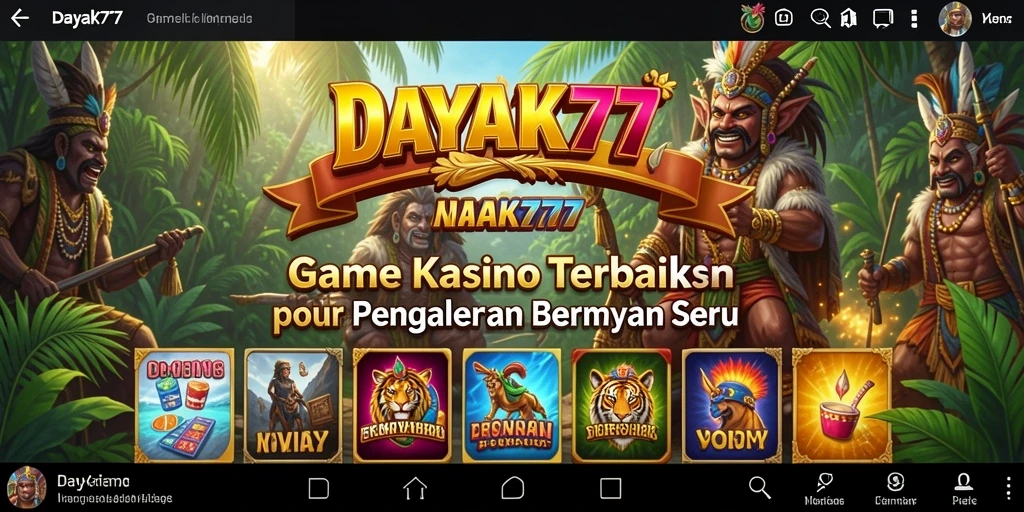 Tampilan utama gameplay Kasino DAYAK777 yang seru dan menegangkan.