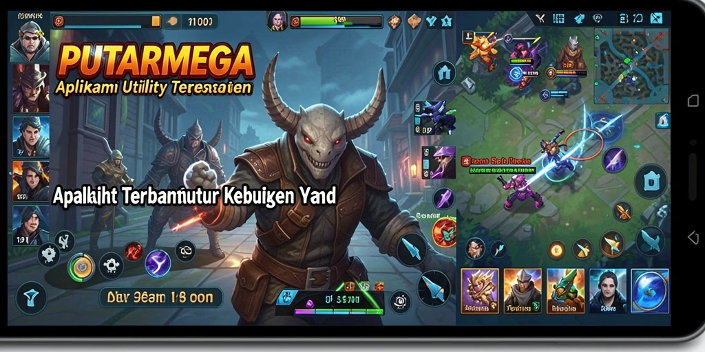 Tampilan utama aplikasi PUTARMEGA dengan fitur-fitur utility yang praktis.