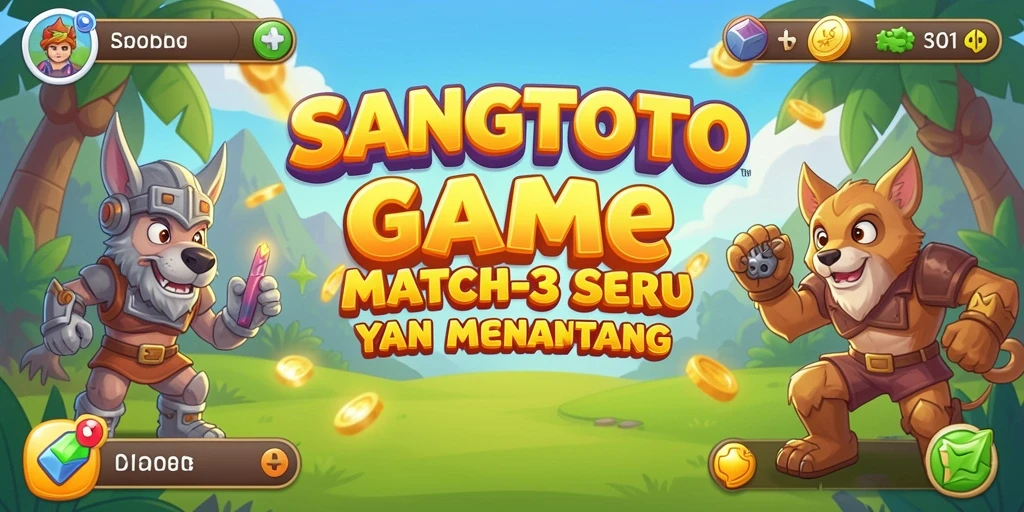 Tampilan gameplay SANGTOTO dengan kombinasi warna cerah.
