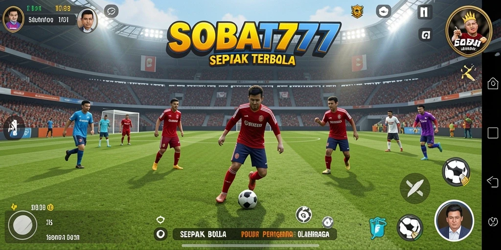 Gameplay SOBAT777 yang menegangkan dalam pertandingan sepak bola.