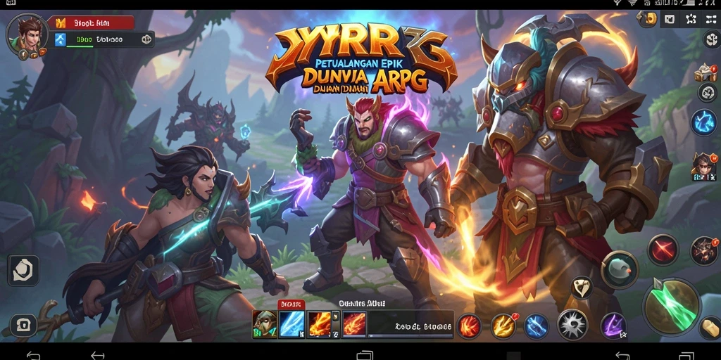 Tangkapan layar YYRR menampilkan aksi pertempuran mendebarkan dalam dunia ARPG.